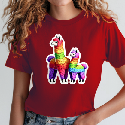 Rainbow Alpacas Unisex Soft T-Shirt