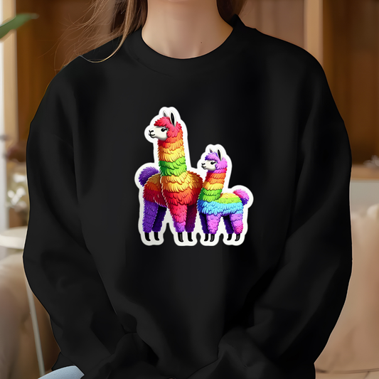 Rainbow Alpacas Crewneck Sweatshirt