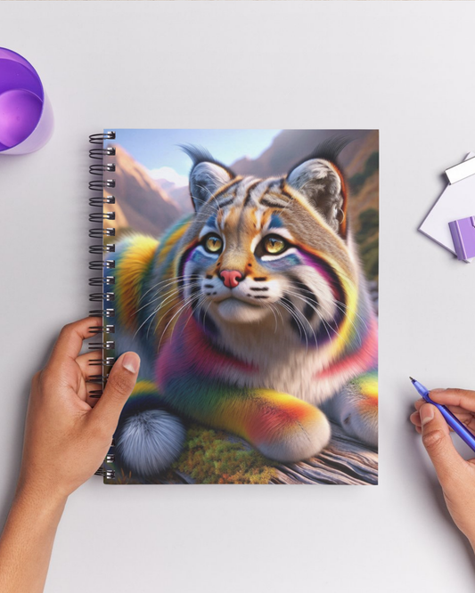 Spiral Notebook - Rainbow Andean Mountain Cat (ruled)