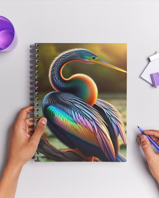 Spiral Notebook - Rainbow Anhinga "Water Turkey"(ruled)
