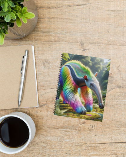 Spiral Notebook - Rainbow Anteater (ruled)