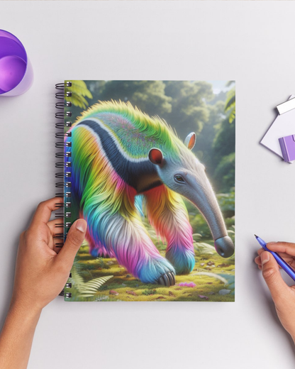 Spiral Notebook - Rainbow Anteater (ruled)
