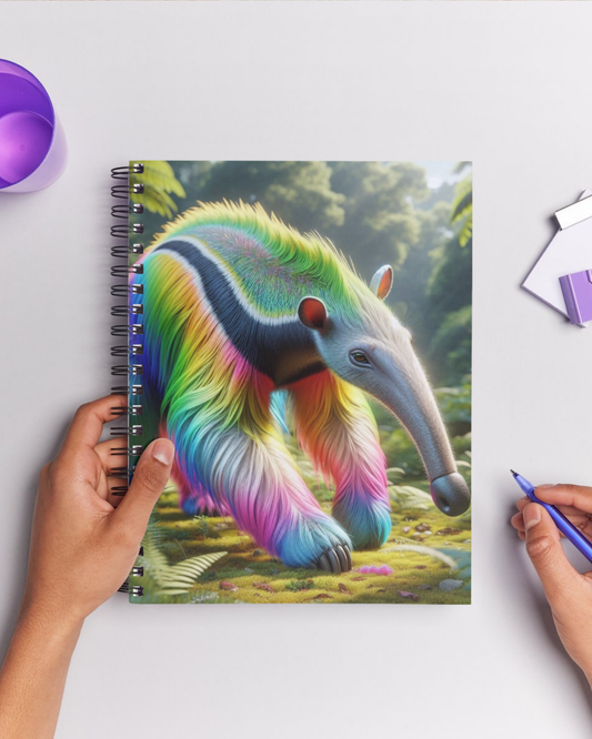 Spiral Notebook - Rainbow Anteater (ruled)