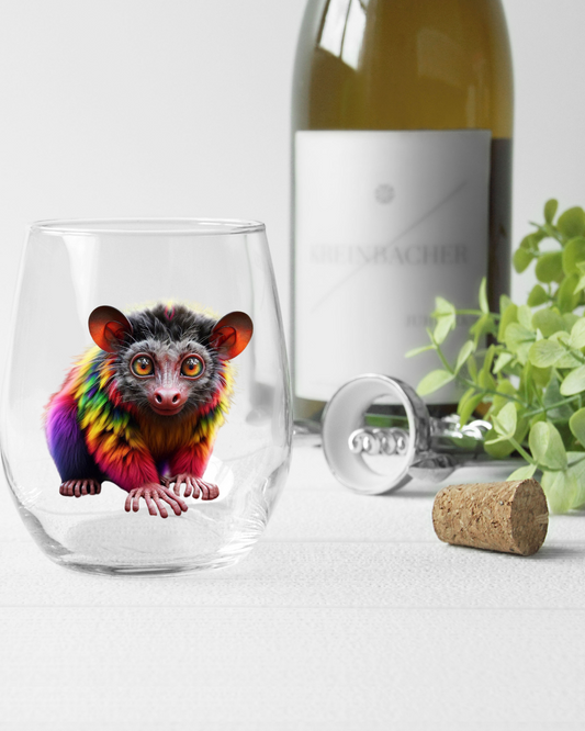 Rainbow Aye-Aye Whiskey Glass