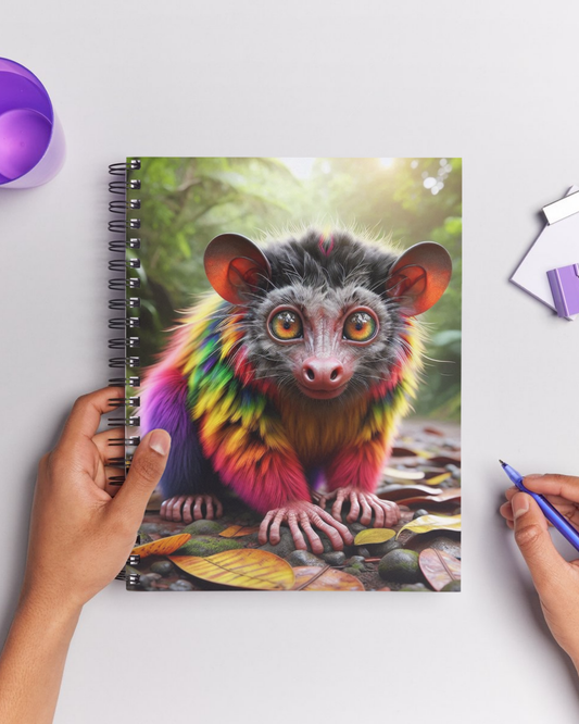 Spiral Notebook - Rainbow Aye-Aye (ruled)