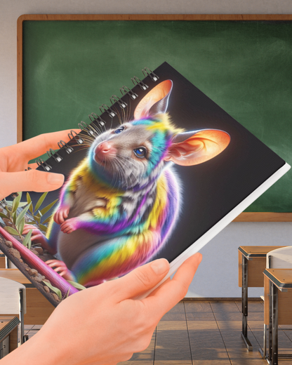 Spiral Notebook - Pensive Rainbow Bandicoot (ruled)