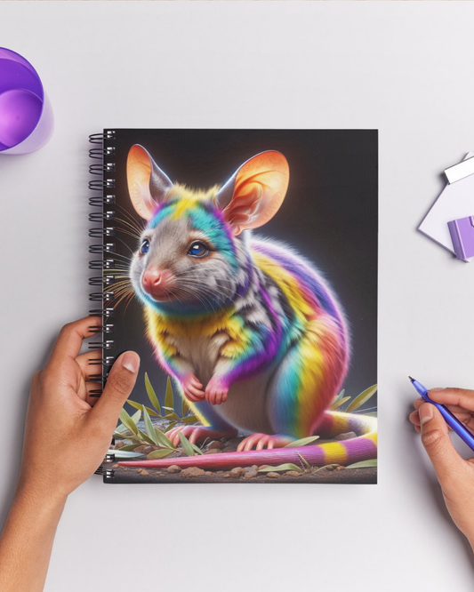 Spiral Notebook - Pensive Rainbow Bandicoot (ruled)