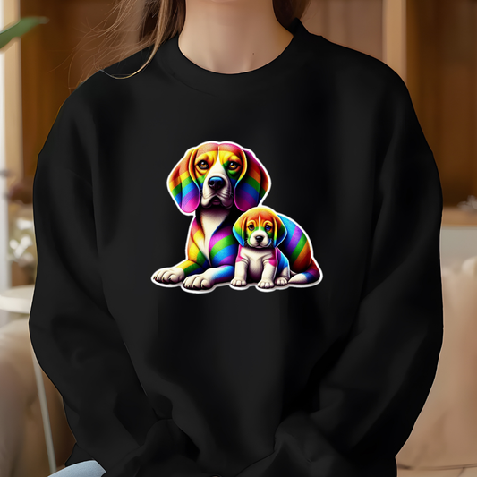 Rainbow Beagles Crewneck Sweatshirt