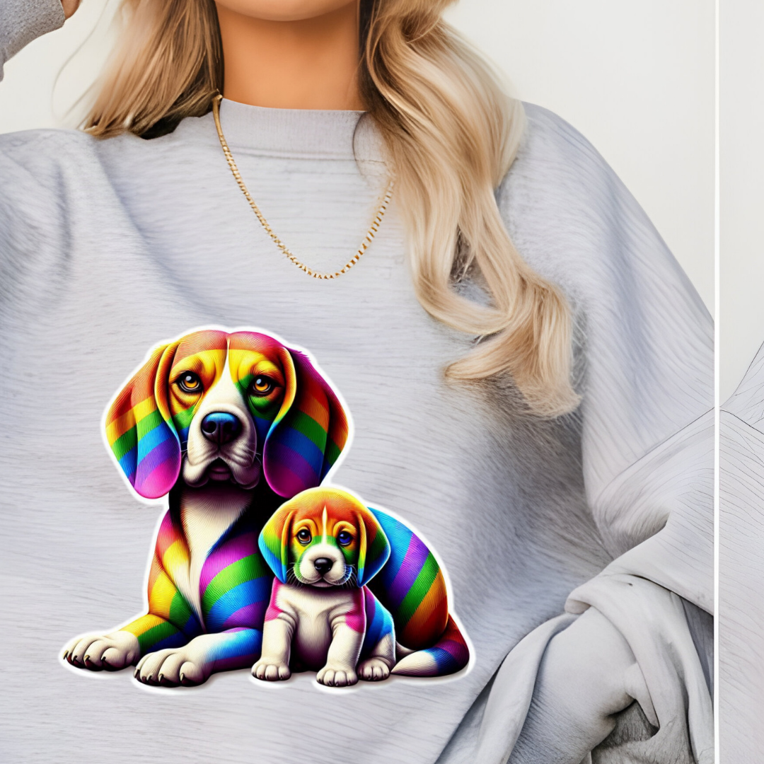 Rainbow Beagles Crewneck Sweatshirt