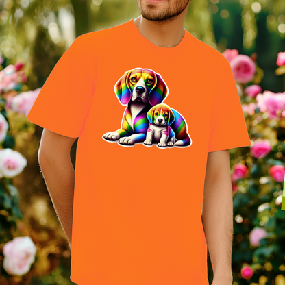 Rainbow Beagles Unisex Soft T-Shirt
