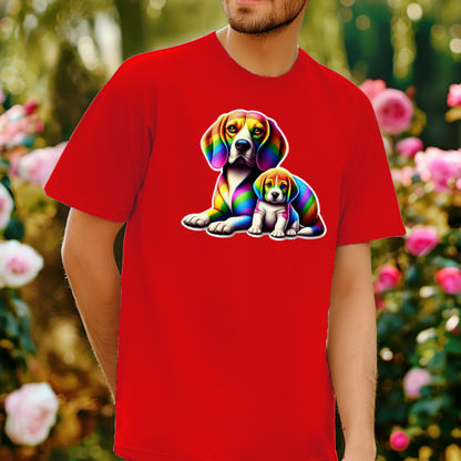 Rainbow Beagles Unisex Soft T-Shirt