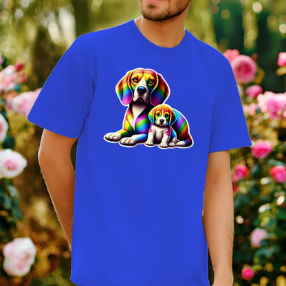 Rainbow Beagles Unisex Soft T-Shirt
