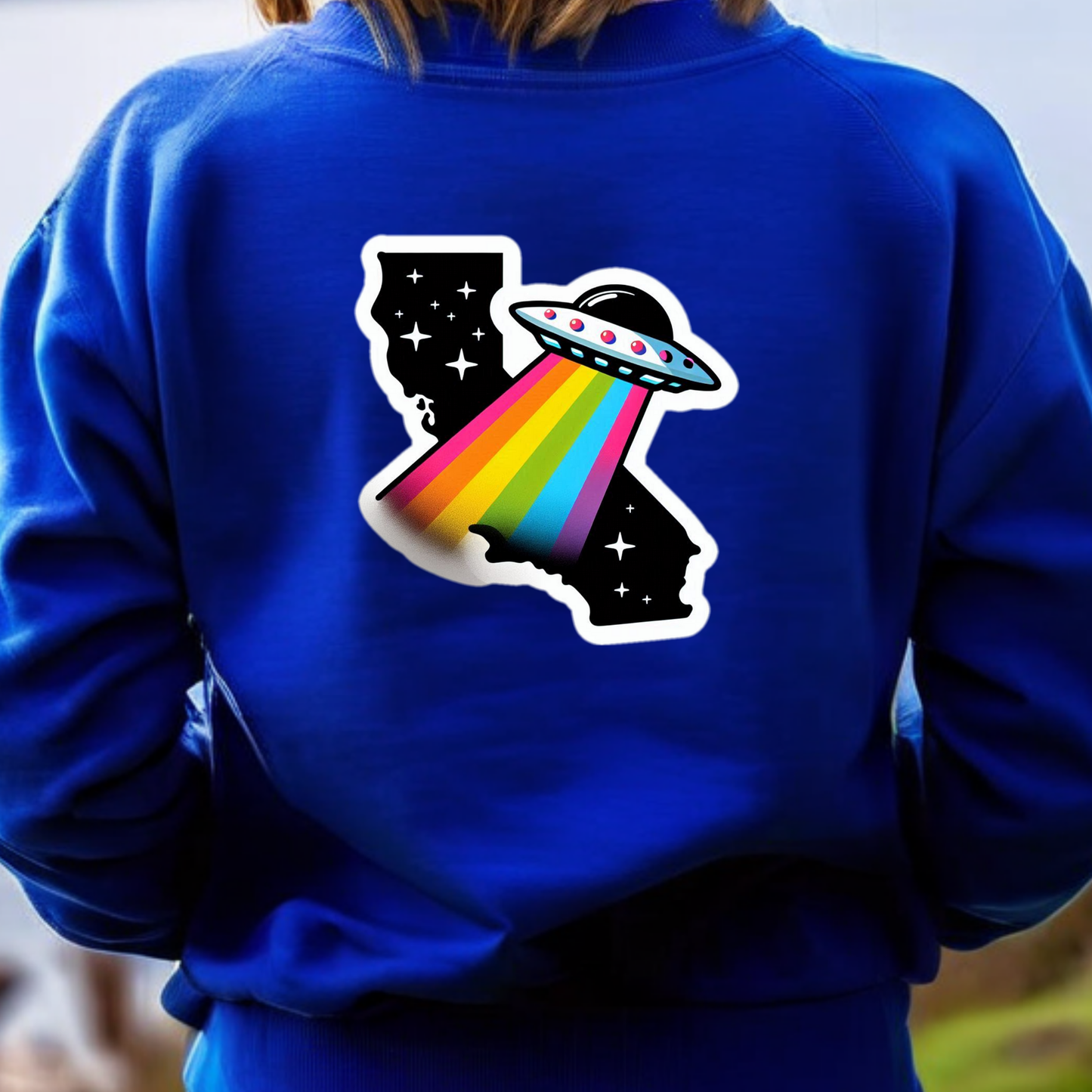 California PRIDE Sweatshirt On The Back