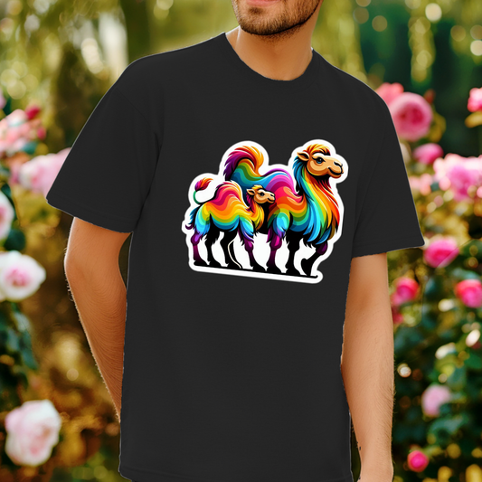 Rainbow Camels Unisex Soft T-Shirt