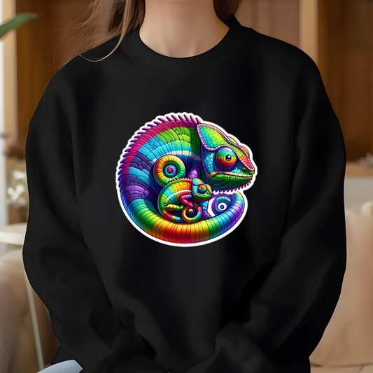 Rainbow Chameleons Crewneck Sweatshirt