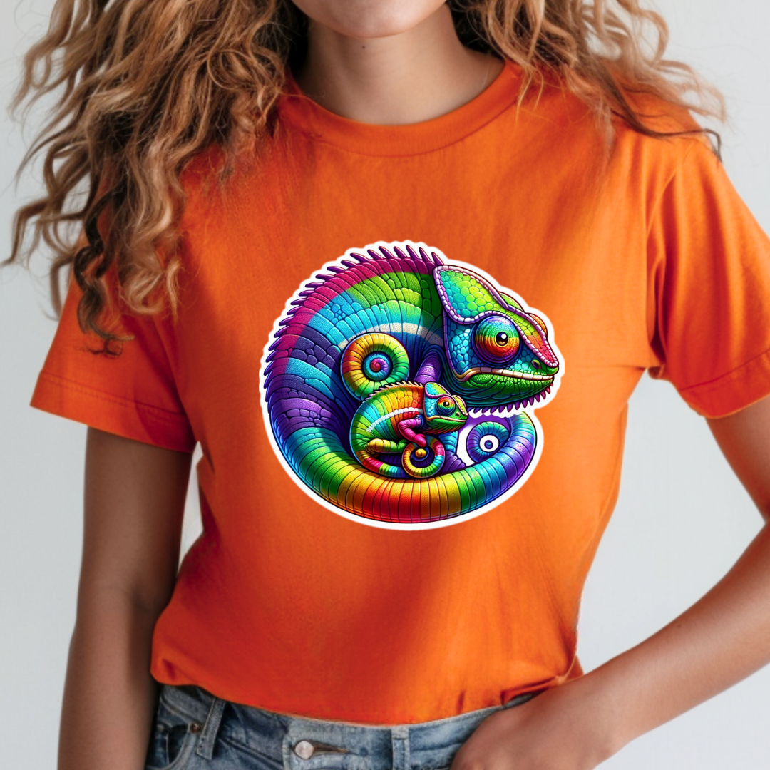 Rainbow Chameleons Unisex Soft T-Shirt