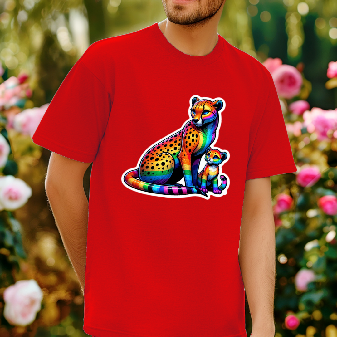 Rainbow Cheetahs Unisex Soft T-Shirt