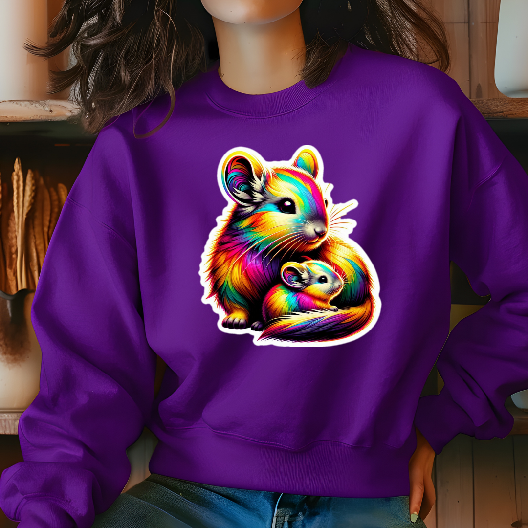 Rainbow Chinchillas Crewneck Sweatshirt