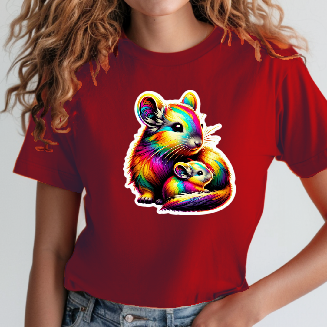 Rainbow Chinchillas Unisex Soft T-Shirt
