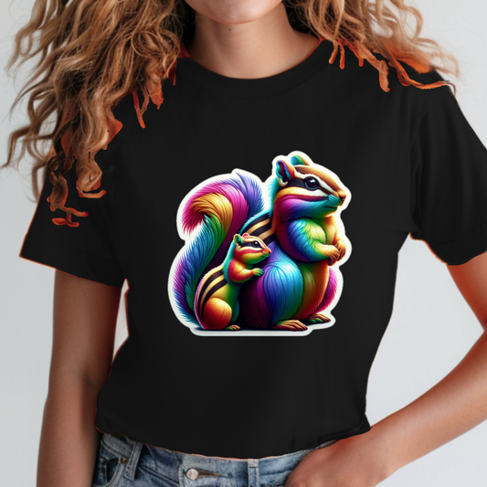 Rainbow Chipmunks Unisex Soft T-Shirt
