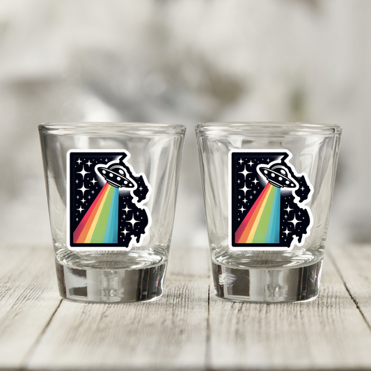 PRIDE Delaware Shot Glass