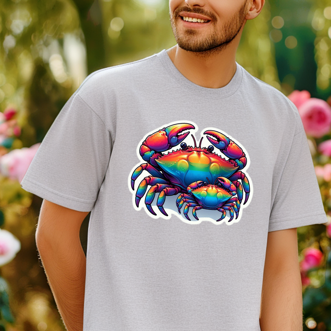 Rainbow Crabs Unisex Soft T-Shirt
