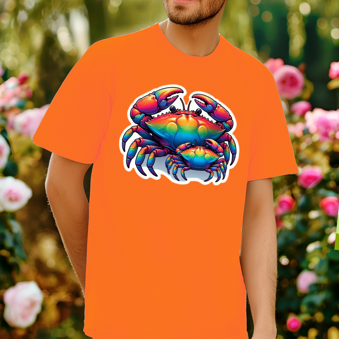 Rainbow Crabs Unisex Soft T-Shirt