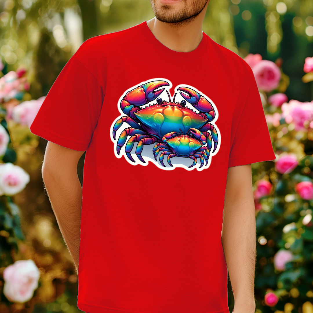 Rainbow Crabs Unisex Soft T-Shirt