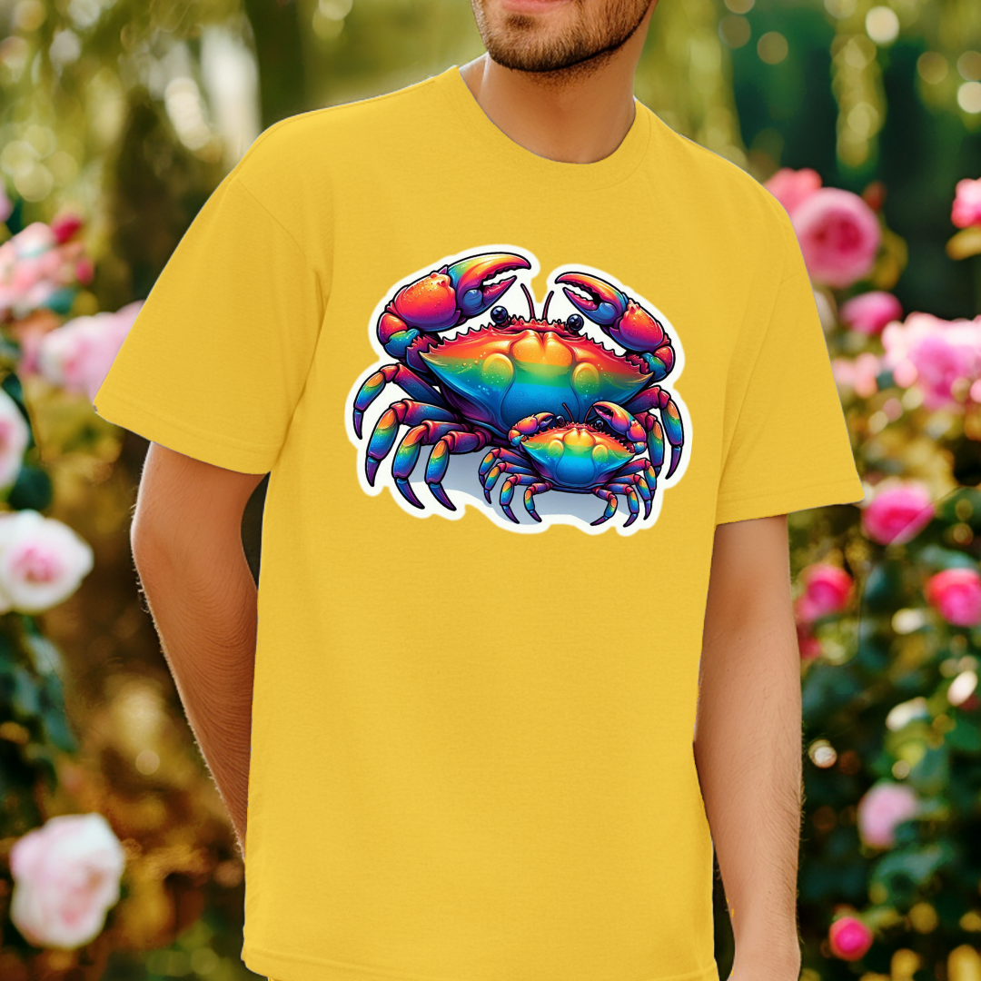 Rainbow Crabs Unisex Soft T-Shirt