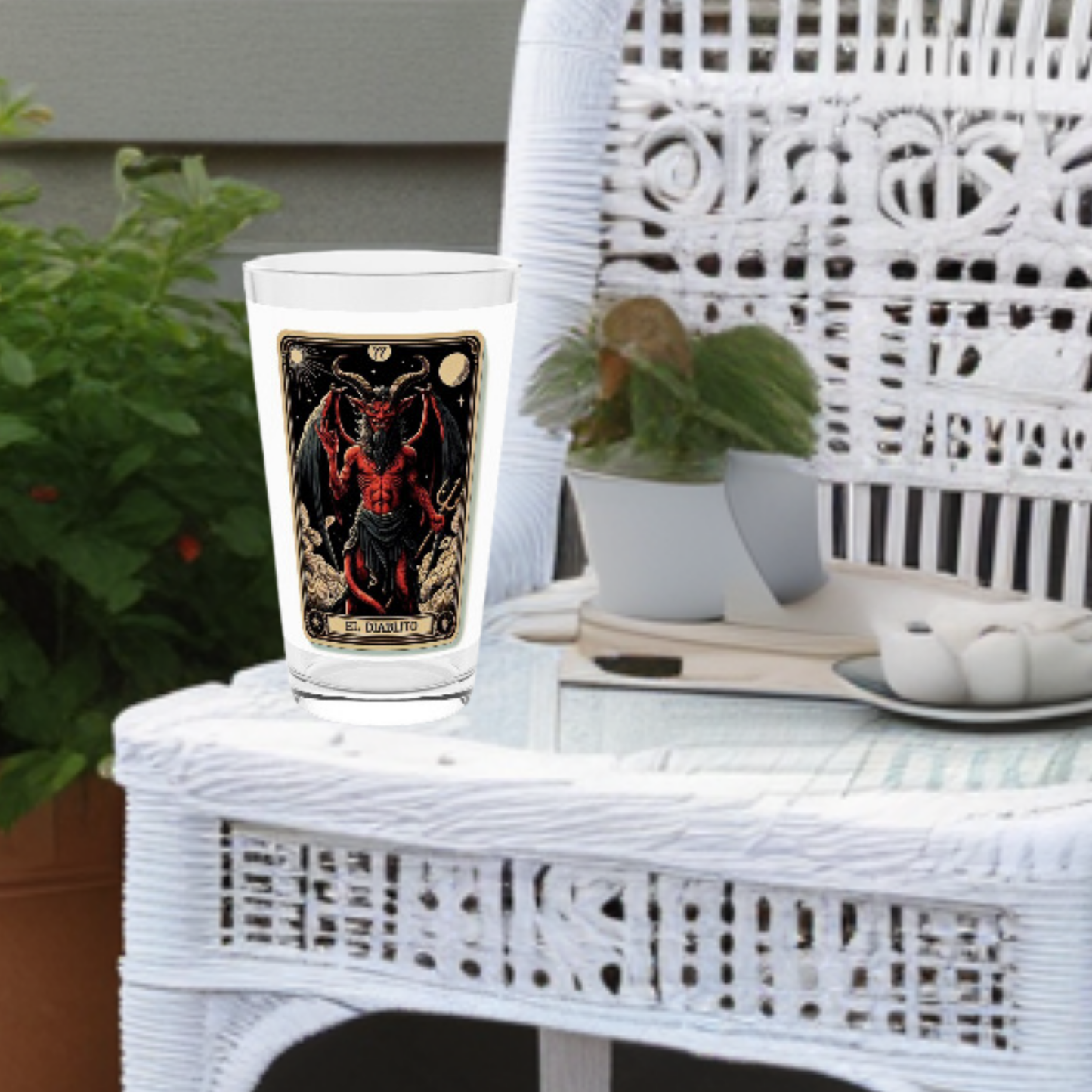 Loteria Series The Devil Tarot Pint Glass