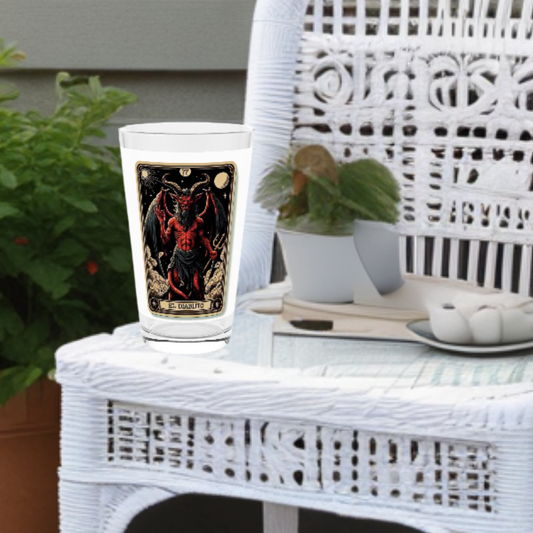 Loteria Series The Devil Tarot Pint Glass