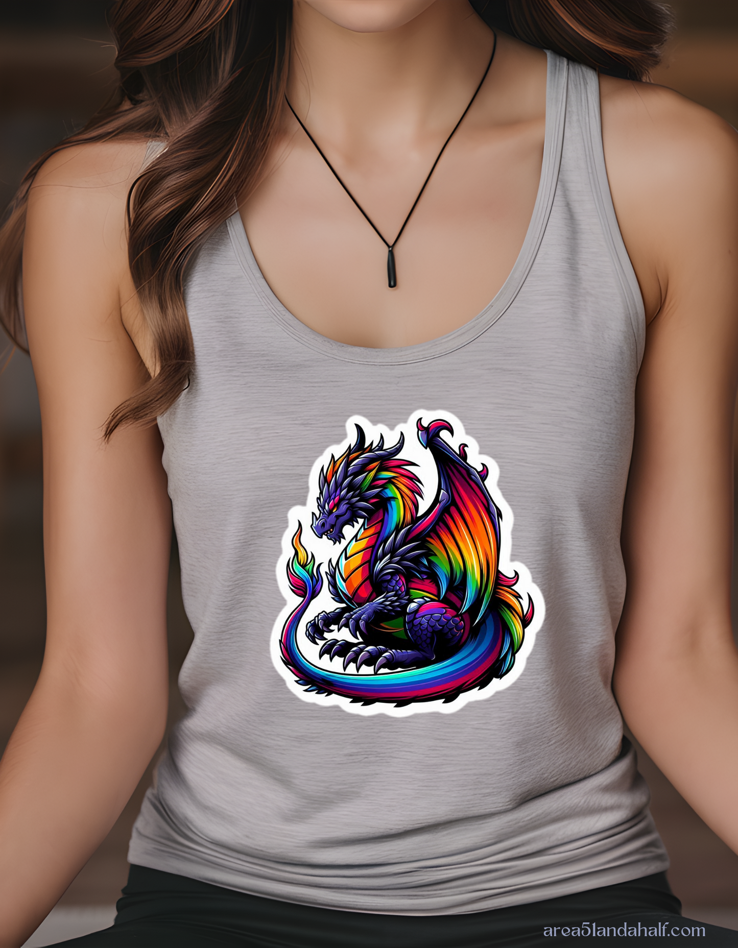 Rainbow Dragon Racerback Tank