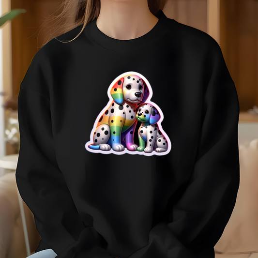 Rainbow Dalmatians Crewneck Sweatshirt