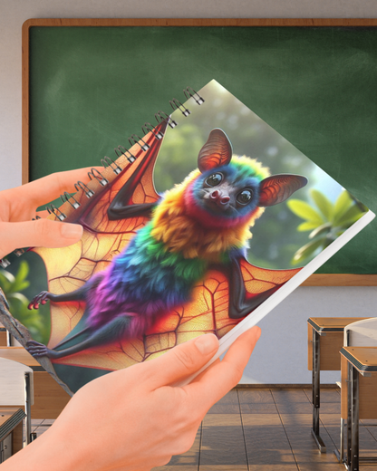 Spiral Notebook - Rainbow Fruit Bat (ruled)