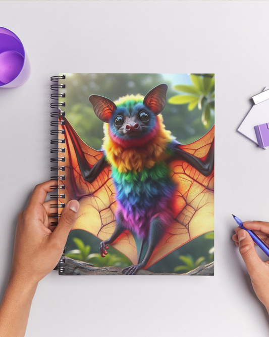 Spiral Notebook - Rainbow Fruit Bat (ruled)