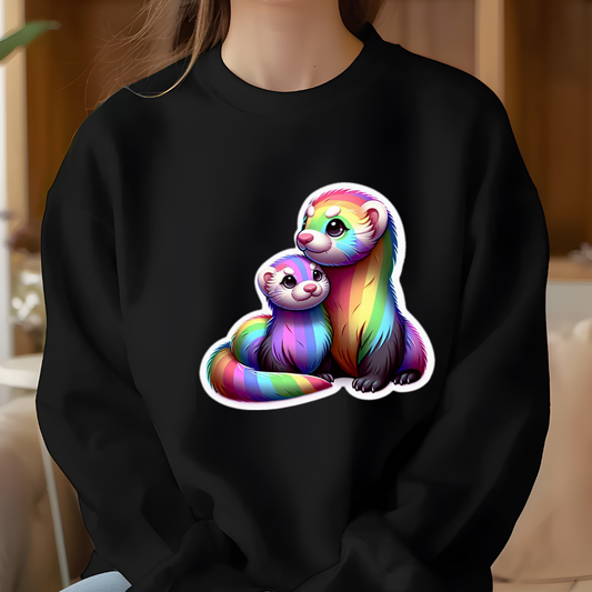 Rainbow Ferrets Crewneck Sweatshirt
