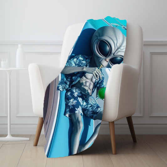 Bob the Billionaire on his yacht Velveteen Microfiber Blanket