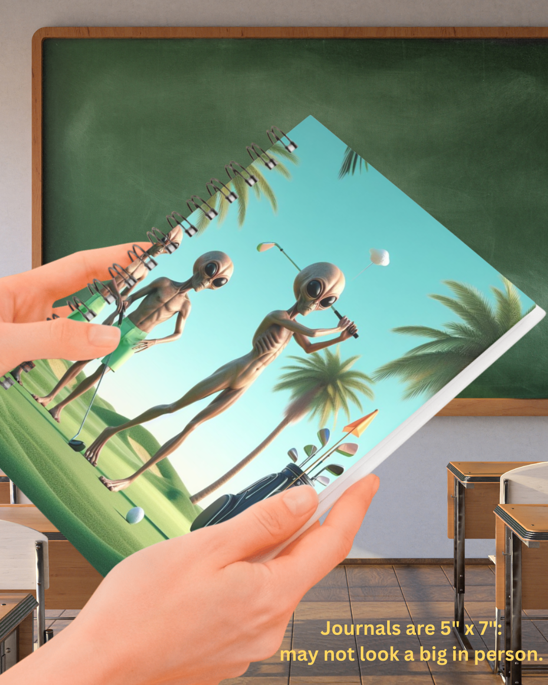 Aliens Playing Golf on a Golf Score book