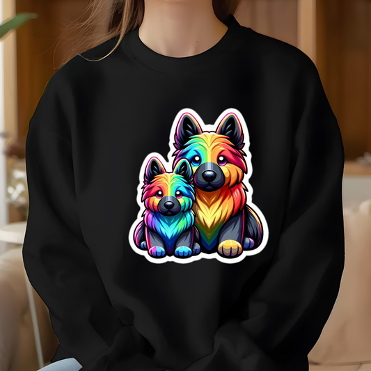 Rainbow German Shepherds Crewneck Sweatshirt