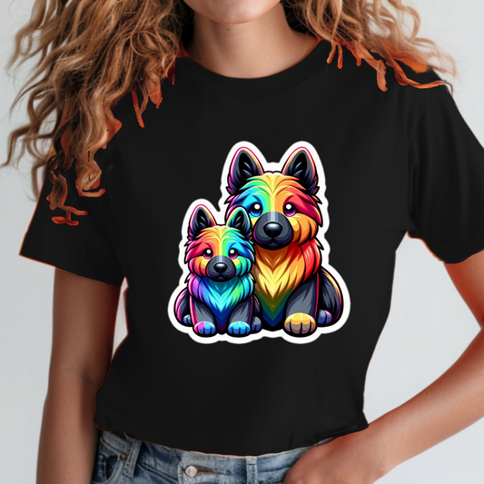 Rainbow German Shepherds Unisex Soft T-Shirt