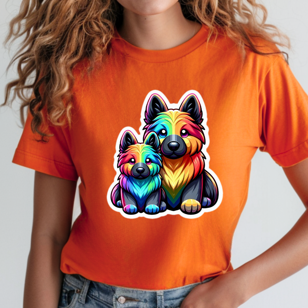Rainbow German Shepherds Unisex Soft T-Shirt