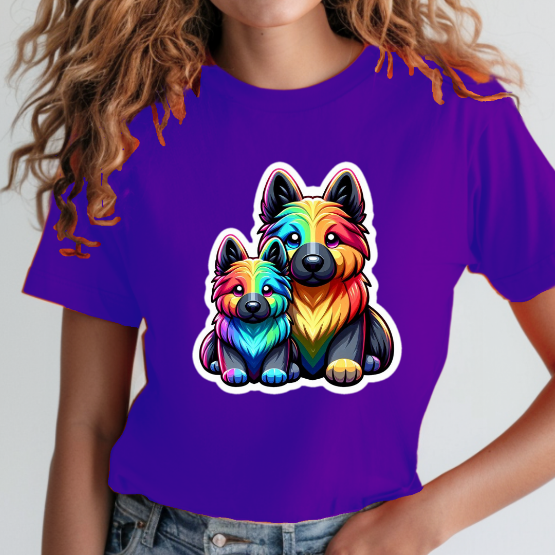 Rainbow German Shepherds Unisex Soft T-Shirt