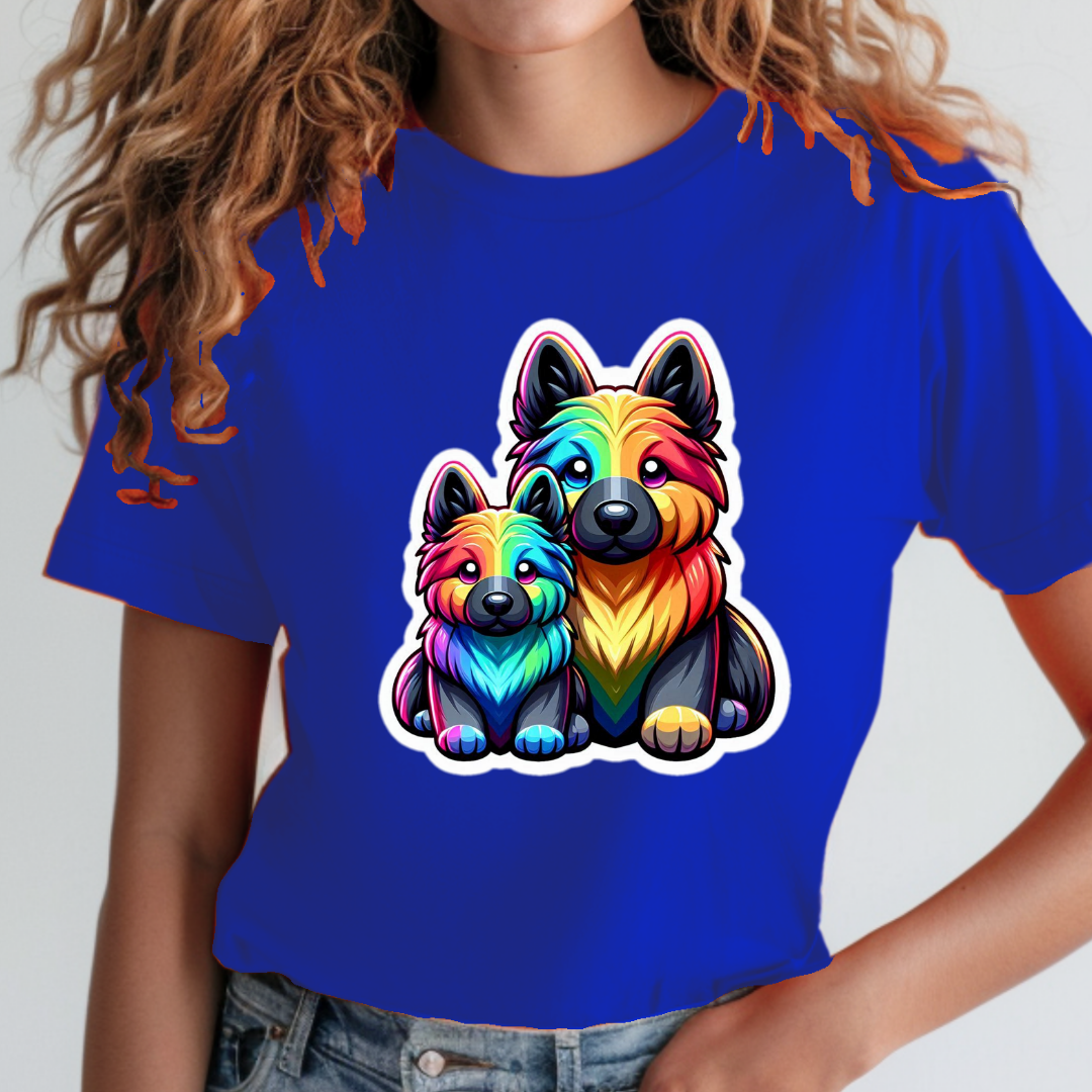 Rainbow German Shepherds Unisex Soft T-Shirt