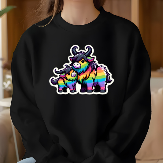 Rainbow Gnus Crewneck Sweatshirt