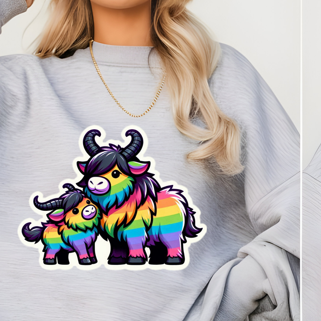 Rainbow Gnus Crewneck Sweatshirt