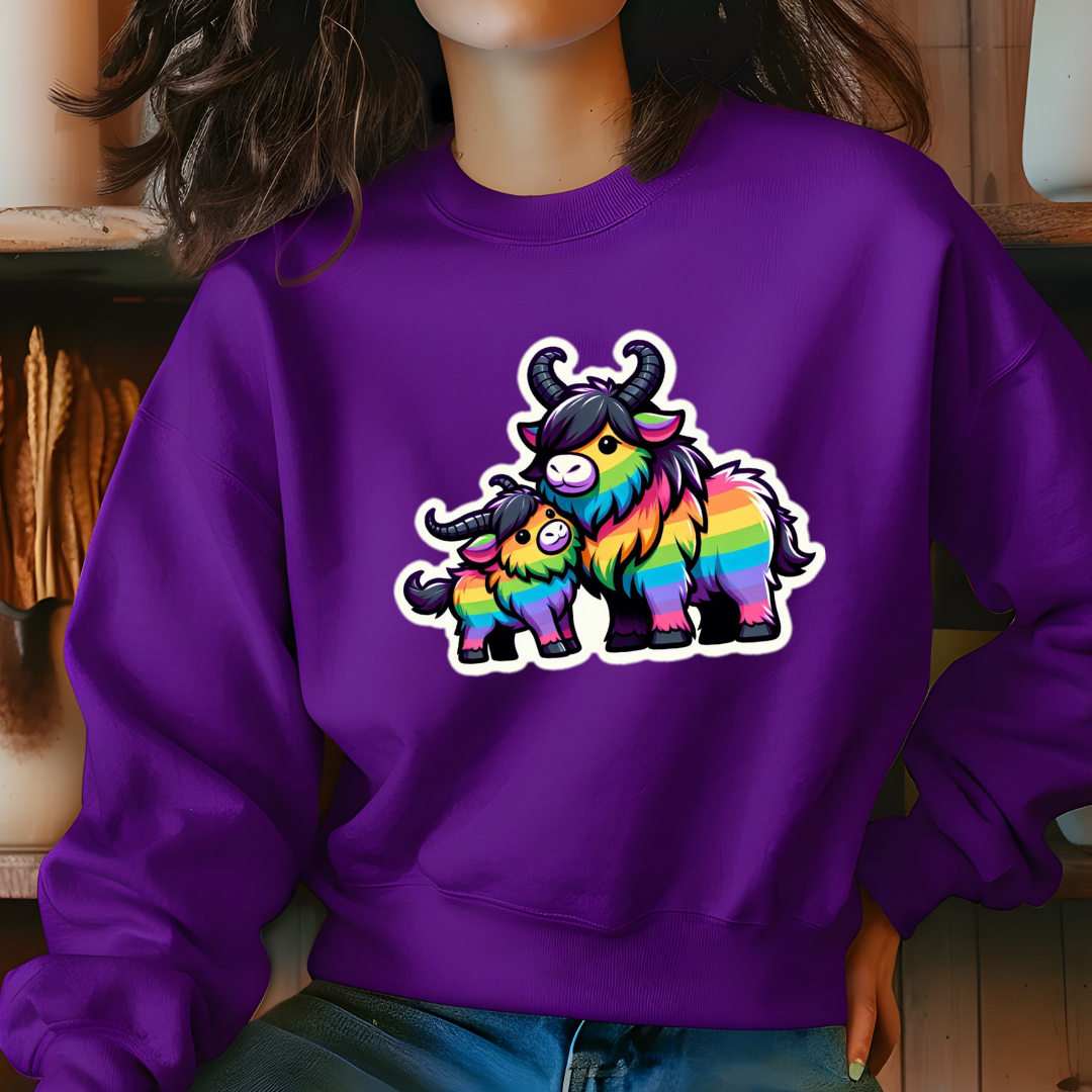 Rainbow Gnus Crewneck Sweatshirt