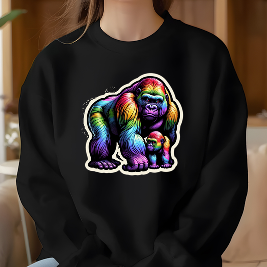 Rainbow Gorillas Crewneck Sweatshirt