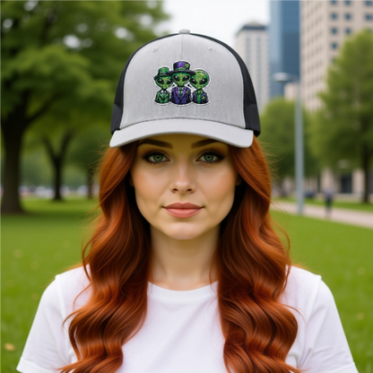 St. Patrick's Day Alien Crew: Embroidered Trucker Cap
