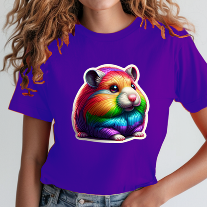 Rainbow Animals T-Shirt Collection: Cartoon Hamsters