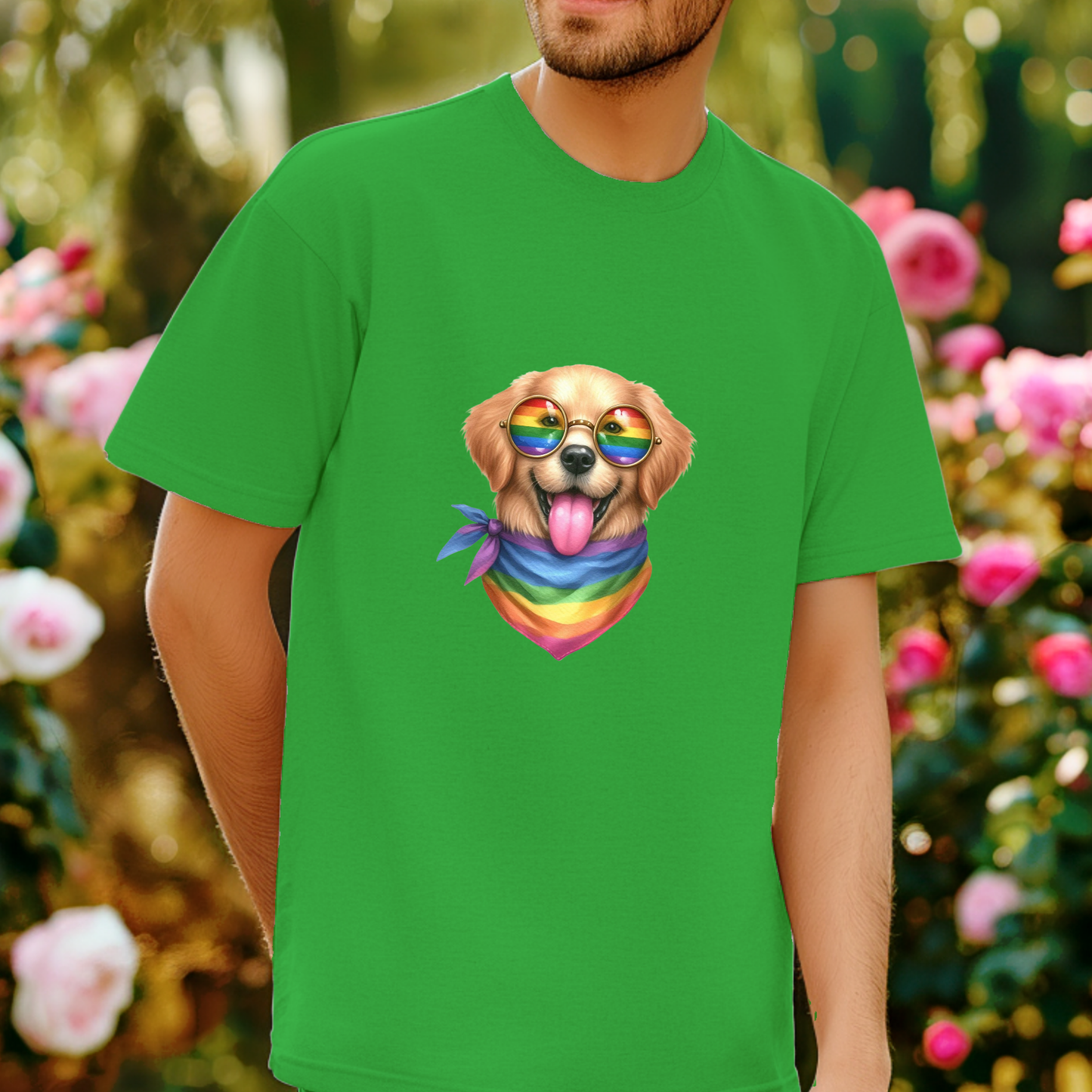 Happy Rainbow Dog - Pride Animals T-Shirt-